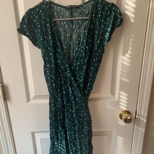 Brandy Melville Floral Wrap Midi Dress